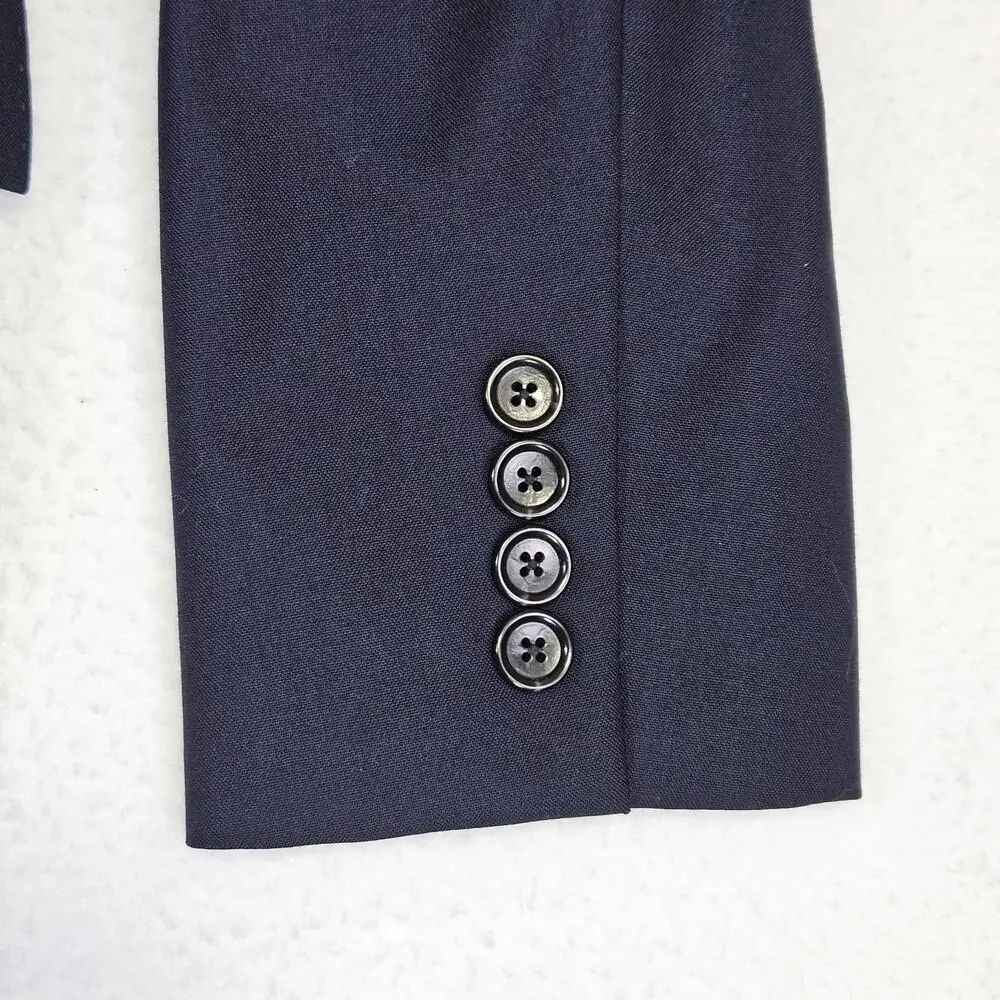 J.Crew Loro Piana Ludlow Blazer Mens 34S Slim Navy Wool Suit Jacket Quiet Luxury